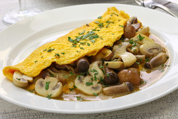 mushroom omelette