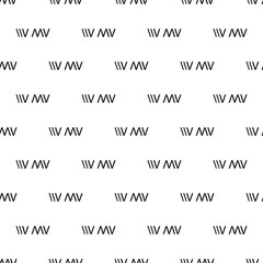 Vector trendy tech pattern. Geometrical repetitive pattern. Modern background for your web or textile design. Monochrome seamless pattern.