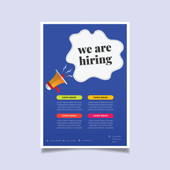 We are Hiring Poster or Banner Design. Job Vacancy Advertisement Concept