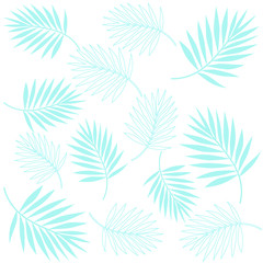 Fototapeta na wymiar Exotic, palm leaves, vector, pattern, illustration