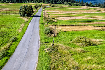 Empty road, Orava, Slovakia, natural scene