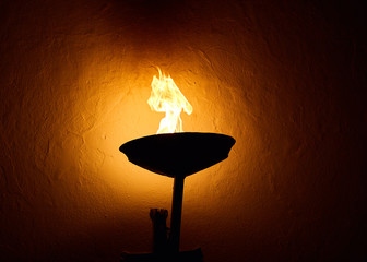 Flame from a torch