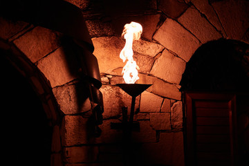 Flame from a torch