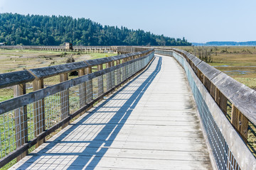 Obraz premium Nisqually Wetlands Mud Flats And Boardwalk 7