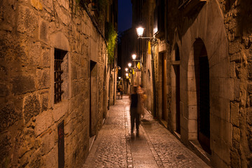 Historic center and Jewish quarter of Girona (Spain), one of the best preserved neighborhoods in Spain and Europe.