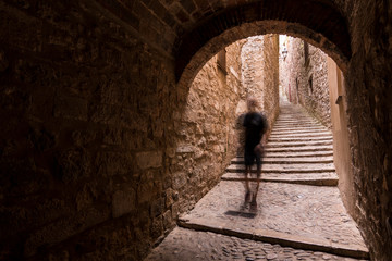Historic center and Jewish quarter of Girona (Spain), one of the best preserved neighborhoods in Spain and Europe.