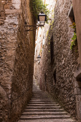 Historic center and Jewish quarter of Girona (Spain), one of the best preserved neighborhoods in Spain and Europe.