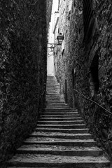 Historic center and Jewish quarter of Girona (Spain), one of the best preserved neighborhoods in Spain and Europe.