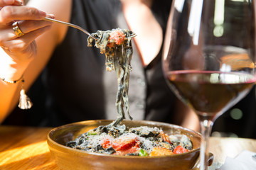 Bite of Squid fettucine