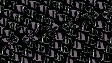 Ornate geometric pattern and artfully abstract multicolored background