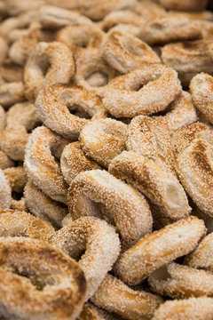 Sesame seed bagels.