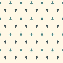 Fototapeta na wymiar Seamless pattern with simple ornament. Mini kites motif. Repeated triangles background. Minimalist geometric wallpaper.