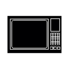 Microwave icon on white background. Kitchen equipment. Vector illustration.