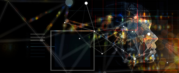 Conceptual technology illustration of artificial intelligence