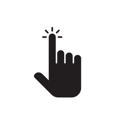 Hand touch pad black icon design. Vector illustration. 