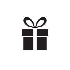 Gift box black icons design. Vector illustration. 