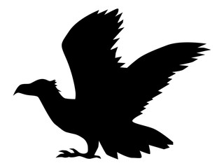 Vector silhouette of eagle. Motives of nature, wildlife, symbol of power