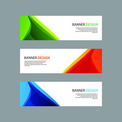 Naklejka premium Vector Abstract design banner web template
