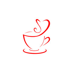 Vector Logo cup with love