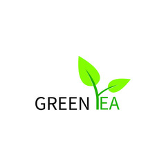 Green tea vector logo
