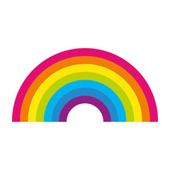 Obraz premium modern vector illustration of isolation rainbow on white background