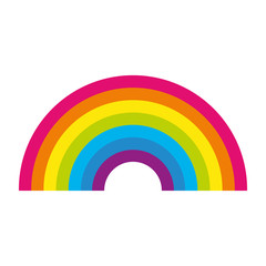 modern vector illustration of isolation rainbow on white background