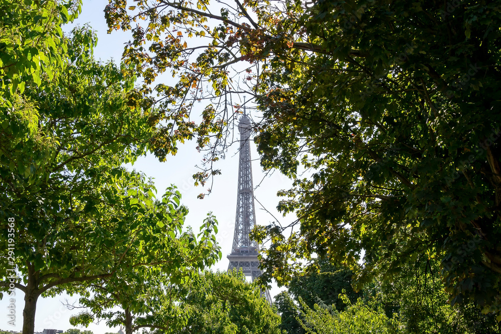 Canvas Prints vue sur la tour eiffel