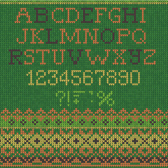 Christmas knitted Font