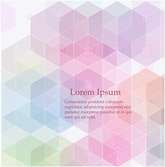 Multicolor pink, blue polygonal illustration, which consist of hexagon shape. Hexagon shape design for your business.