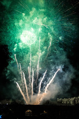 fireworks festival in the city at night