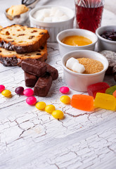 Unhealthy products high in sugar