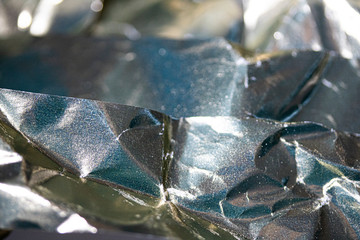 Abstract Shiny Paper Multicolour Glowing Sci-fi Cut Up Background in Silver