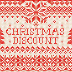Christmas discount: Scandinavian or russian style knitted embroidery pattern