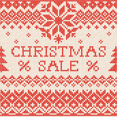 Christmas sale: Scandinavian or russian style knitted embroidery pattern