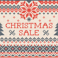 Christmas sale: Scandinavian or russian style knitted embroidery pattern