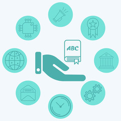 Book vector icon sign symbol