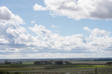 Sky with clouds in the Guadalquivir valley.