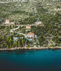 Küste in Kroatien per Drohne