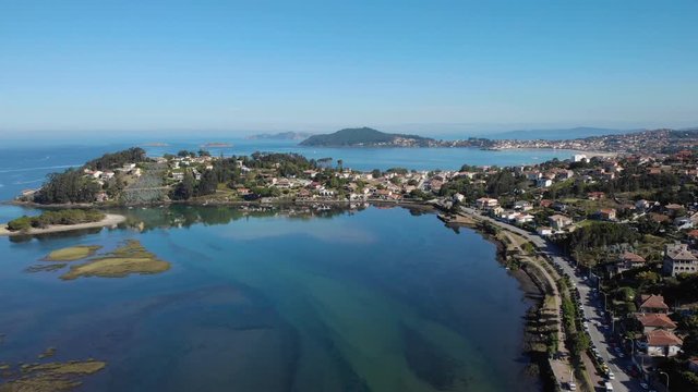 Aerial View of Nigran Coastline In Spain