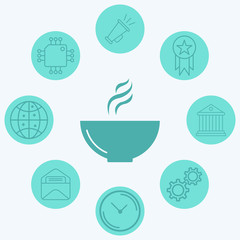 Bowl vector icon sign symbol