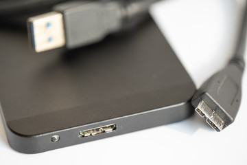 Hard disk on a white background