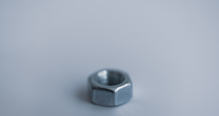 Iron screw on a white background