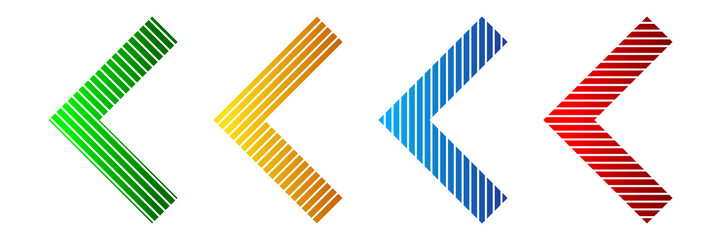 Obraz premium Set of color arrows. Vector illustration.