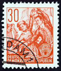Folk dancers (German Democratic Republic 1953)
