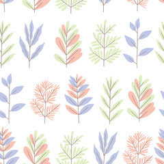 spring doodle plant seamless pattern perfect for kids pattern, baby clothes, baby blanket, baby dress, fabric and textile pattern