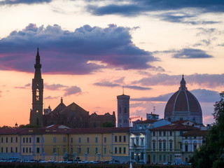 Obraz na płótnie Canvas Italia, Firenze,la città al tramonto