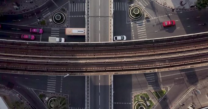 Bangkok, Ratchathewi, Aerial Tour by Drone 4K