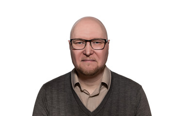 Obraz premium Emotional male face - irritation, disgust, dislike