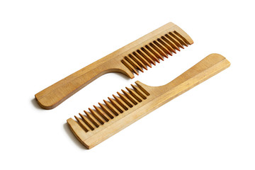 Two wooden combs
