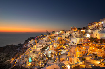 Obraz premium Santorini golden hour
